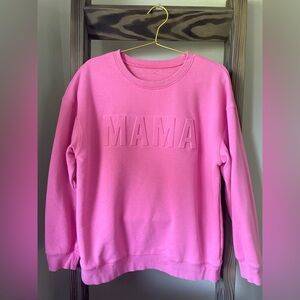 Dear Lover Bright Pink MAMA Lettered Pullover Size: Small